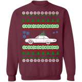 car like a 3rd gen Thunderbird ugly christmas sweater