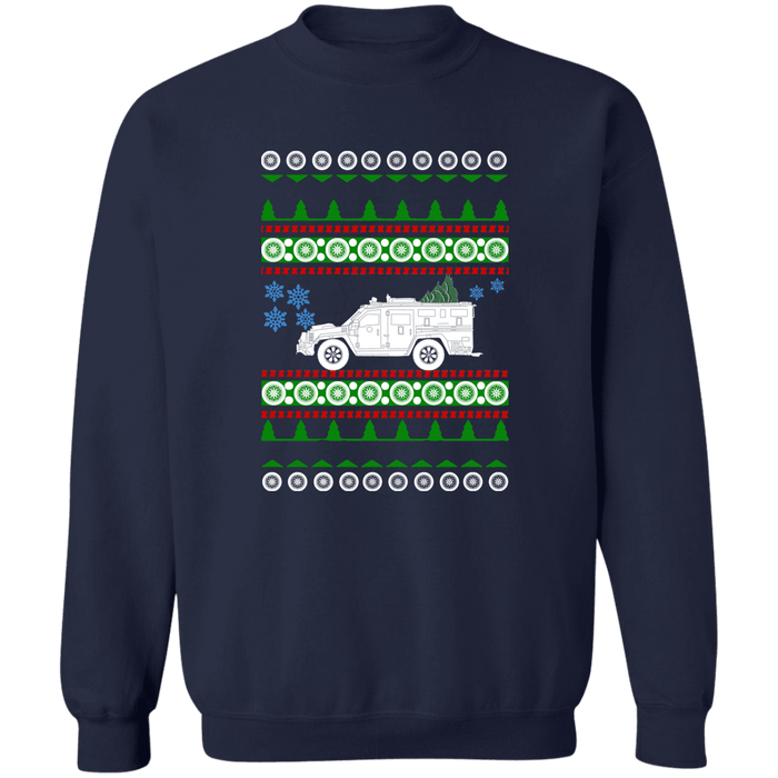 Lenco Bearcat Swat Truck Ugly Christmas Sweater Sweatshirt