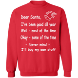 Santa Nevermind I'll buy my own stuff ugly christmas sweater sweatshirt