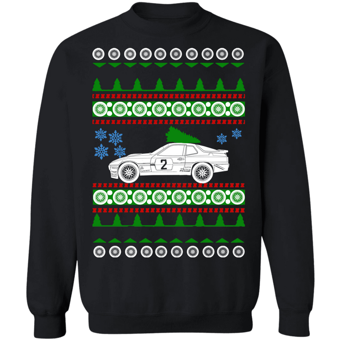 German Car similar to a 924 style ugly christmas sweater sweatshirt