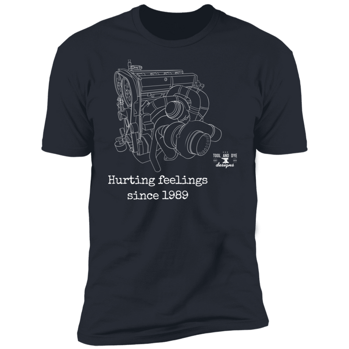 4g63 Big Turbo Engine Blueprint Series V3 Hurting Feelings since 1989 t-shirt