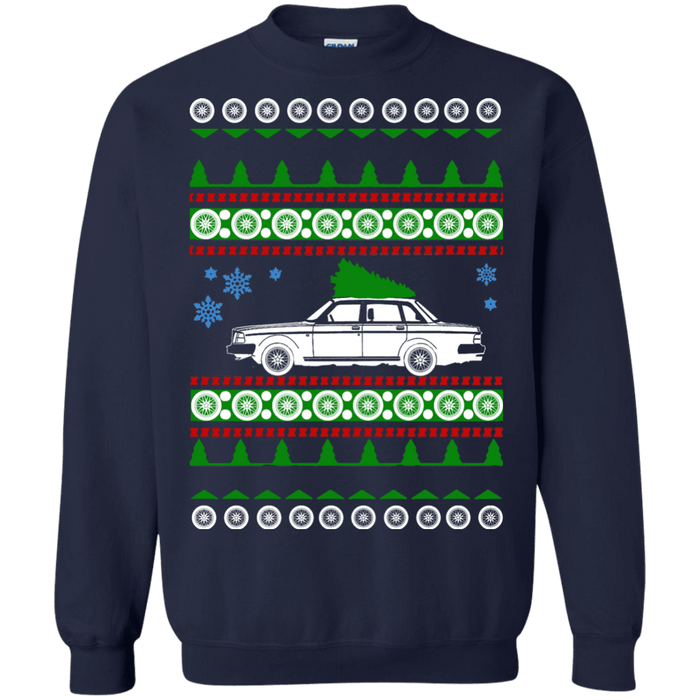 Swedish Car like a  240 Sedan Ugly Christmas Sweater Crewneck sweatshirt