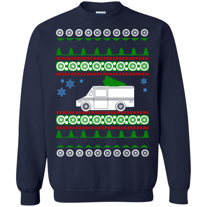 USPS mail truck ugly christmas sweater sweatshirt