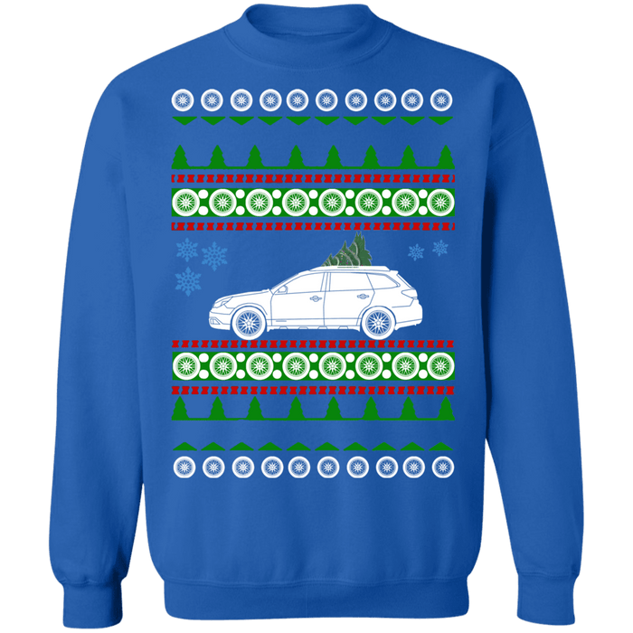 Japanese Car Outback Wagon 4th gen ugly christmas sweater 2012