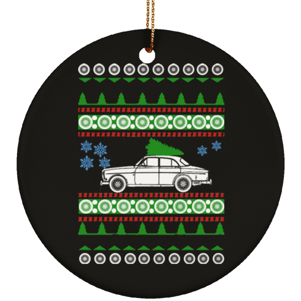Volvo 123GT Ugly Christmas Sweater Ornament
