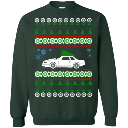 ford mustang 1988 notchback ugly christmas sweater