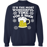 It's the most wonderful time for a beer ugly christmas sweater sweatshirt