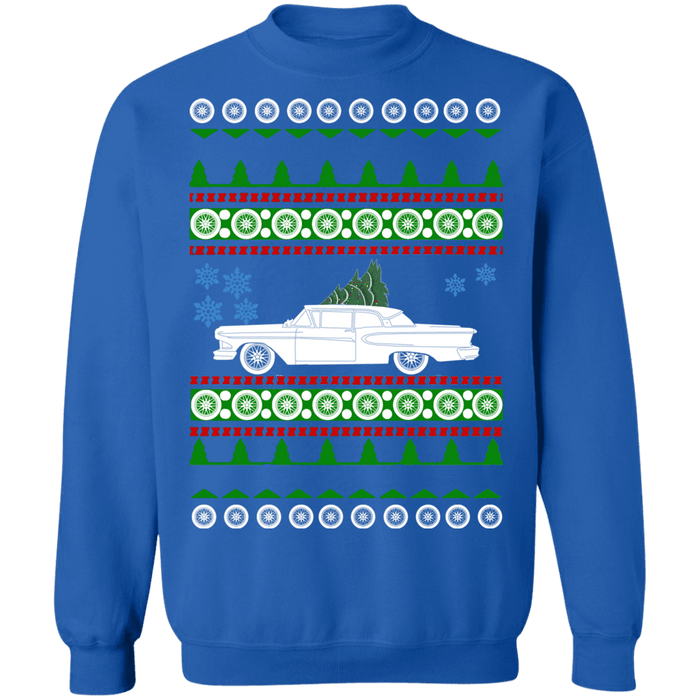 Old Car like Edsel Corsair Ugly Christmas Sweater Sweatshirt