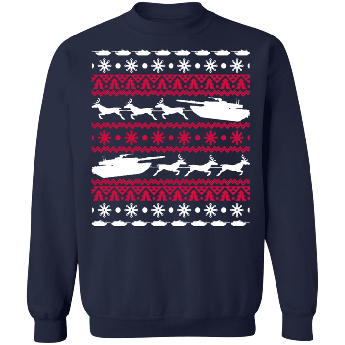 Military Tank Ugly Christmas Sweater