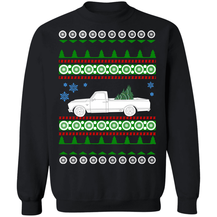 Custom C10 Chevy Truck Side Exit Exhaust Ugly Christmas Sweater Sweatshirt sweatshirt