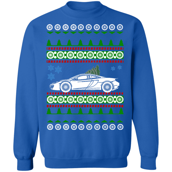 Exotic car Mclaren mp4-12c ugly christmas sweater