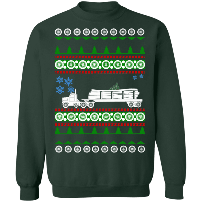 Logging Truck Ugly Christmas Sweater Sweatshirt