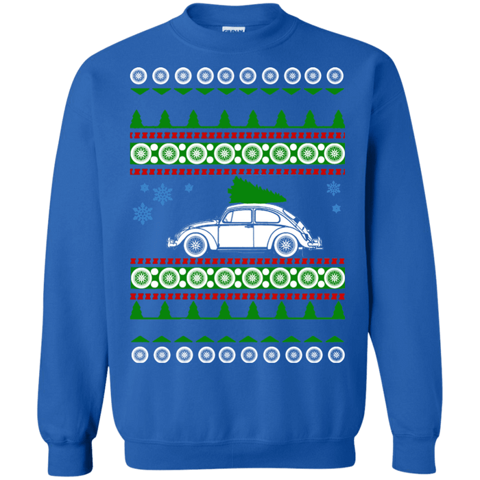 German car Bug Beetle 1953 Oval Window Ugly Christmas Sweater car like a sweatshirt