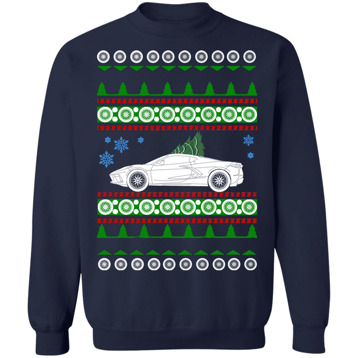 Corvette C8 2020 Mid Engine Ugly Christmas Sweater sweatshirt