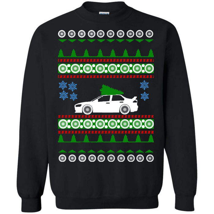 Lancer Evo X green tree Ugly Christmas Sweater new sweatshirt