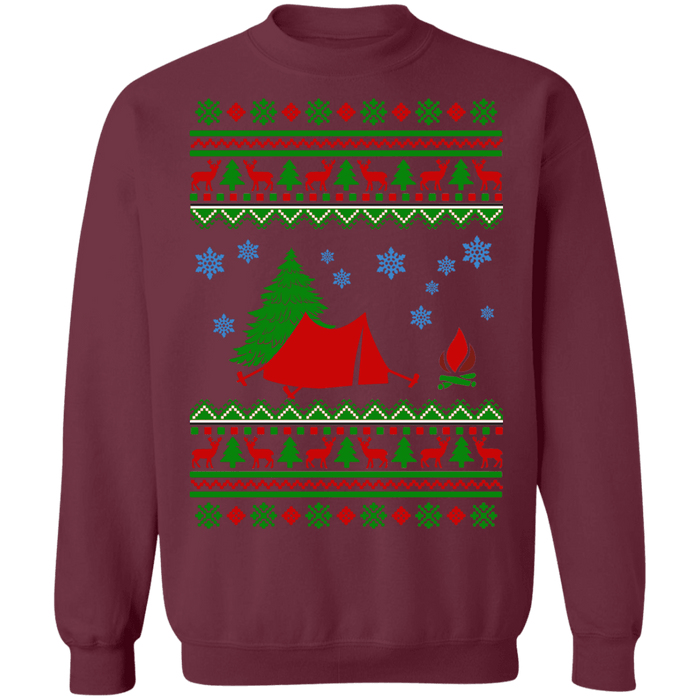 Camping is in tents ugly christmas sweater