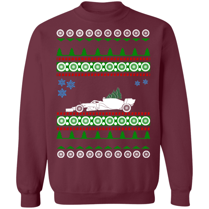 2020 F1 car Ugly Christmas Sweater Formula 1