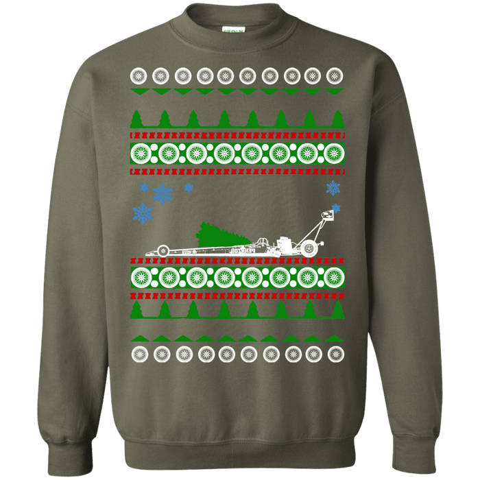 Dragster Drag Car Ugly Christmas Sweater sweatshirt