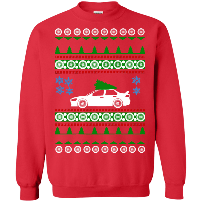 Lancer Evo X green tree Ugly Christmas Sweater new sweatshirt