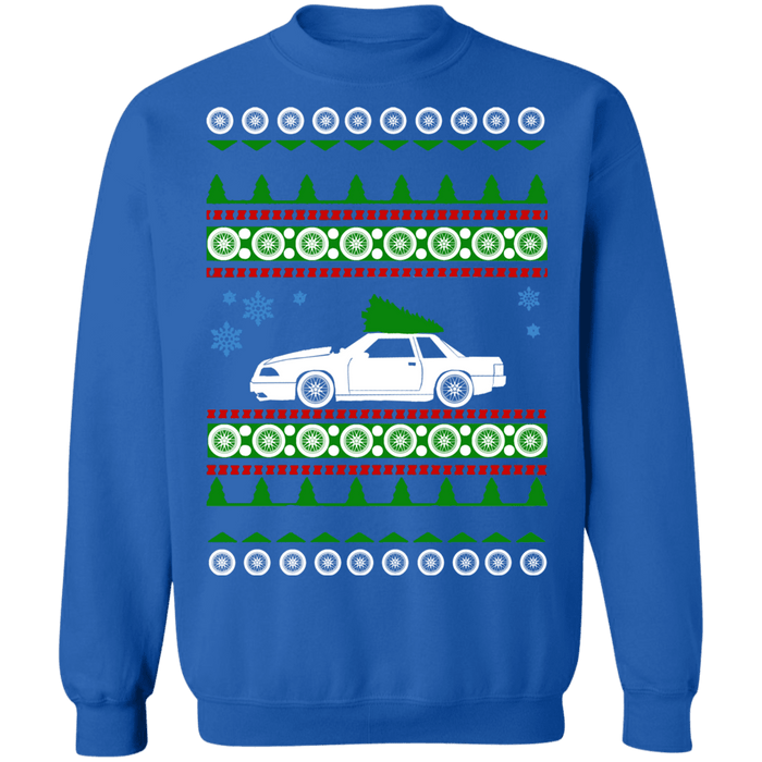 Ford Mustang 1988 Notchback Ugly Christmas Sweater Sweatshirt sweatshirt