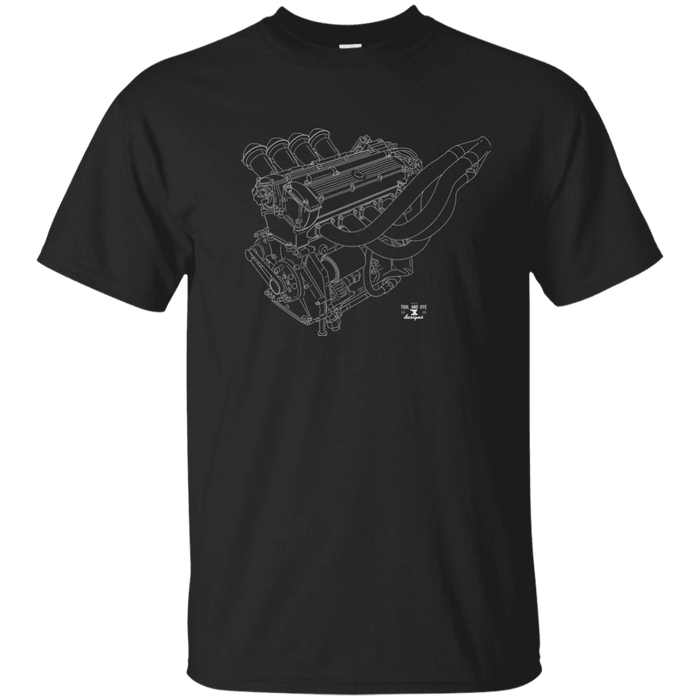 BMW M10 Engine Blueprint Illustration T-shirt