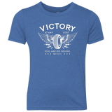 Victory at any cost white logo kids t-shirt
