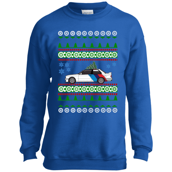 Kids BMW E30 M3 Ugly christmas sweater v3