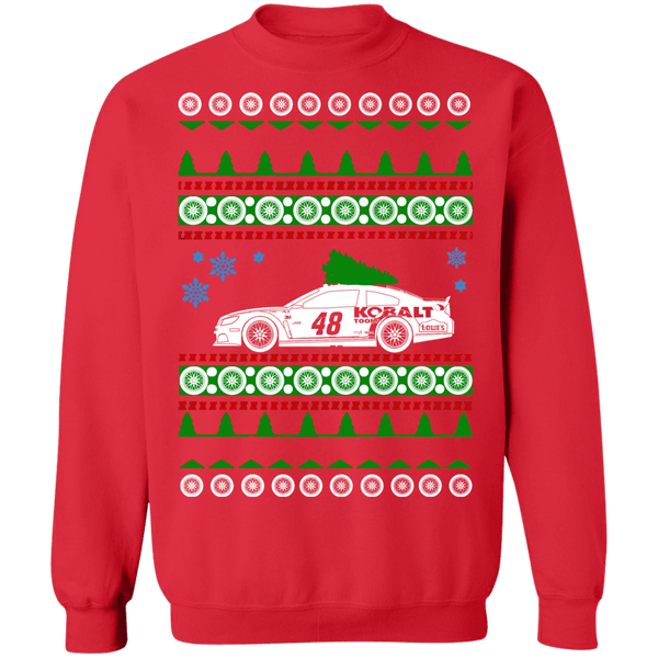 Red Nascar style ugly christmas sweater