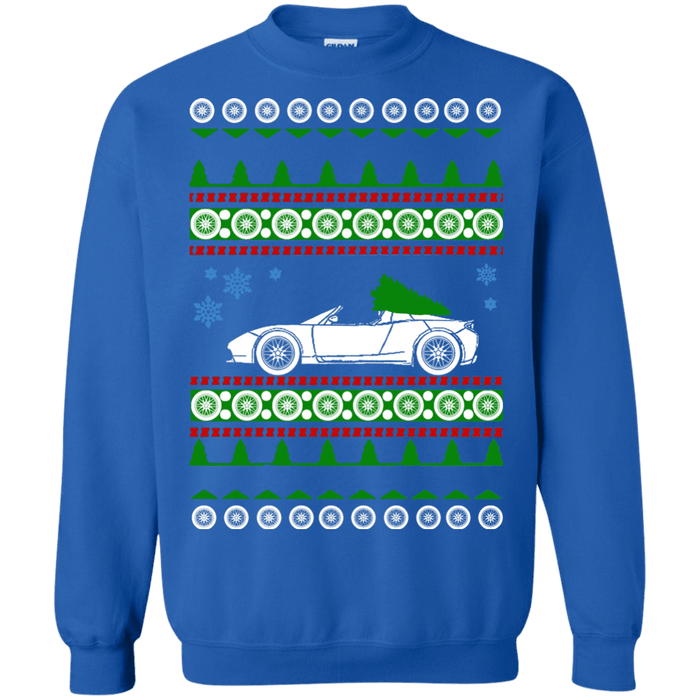 Tesla roadster 2009 ugly christmas sweater sweatshirt