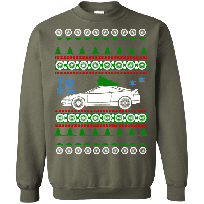 Mitsubishi Eclipse 1997 GSX 2nd generation Ugly Christmas Sweater sweatshirt