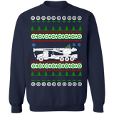 Large Mobile Crane Truck Operator ugly christmas sweater