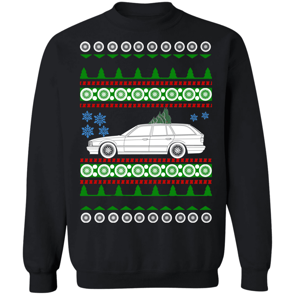 BMW E34 540 wagon ugly christmas sweater