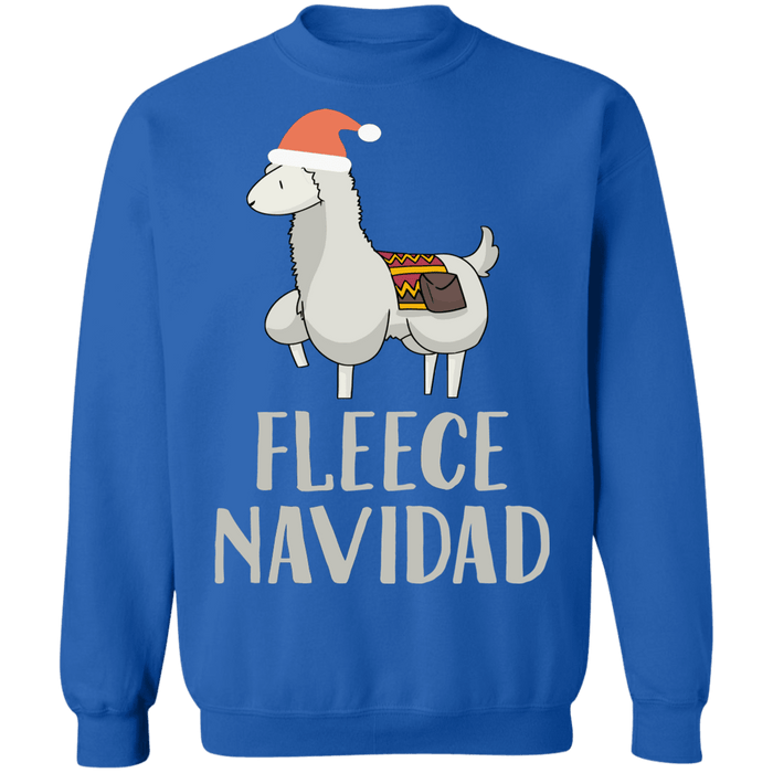 Fleece Navidad Alpaca santa ugly christmas sweater Feliz navidad sweatshirt