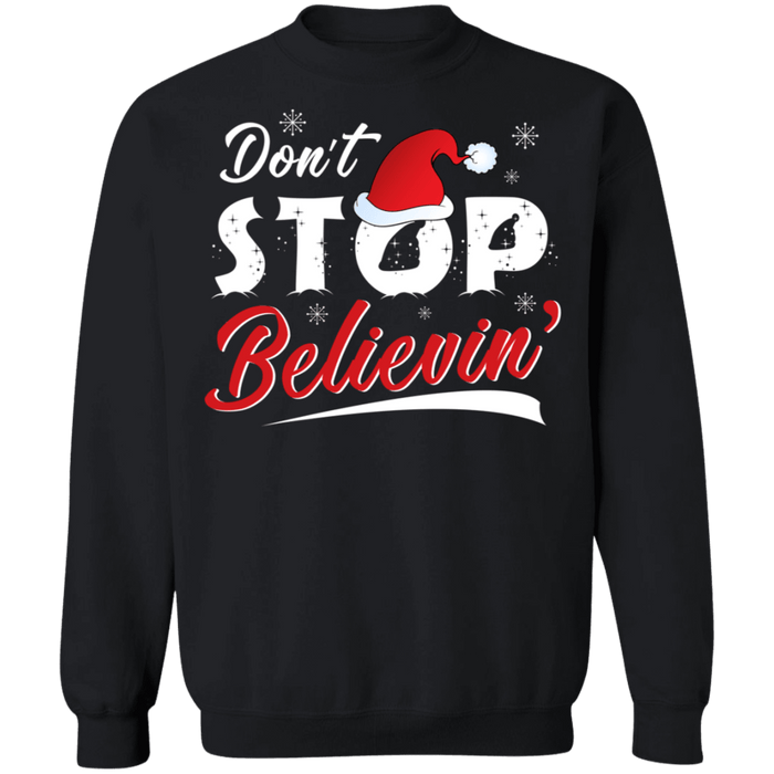 Don't Stop Believing Santa Ugly Christmas Sweater sweatshirt