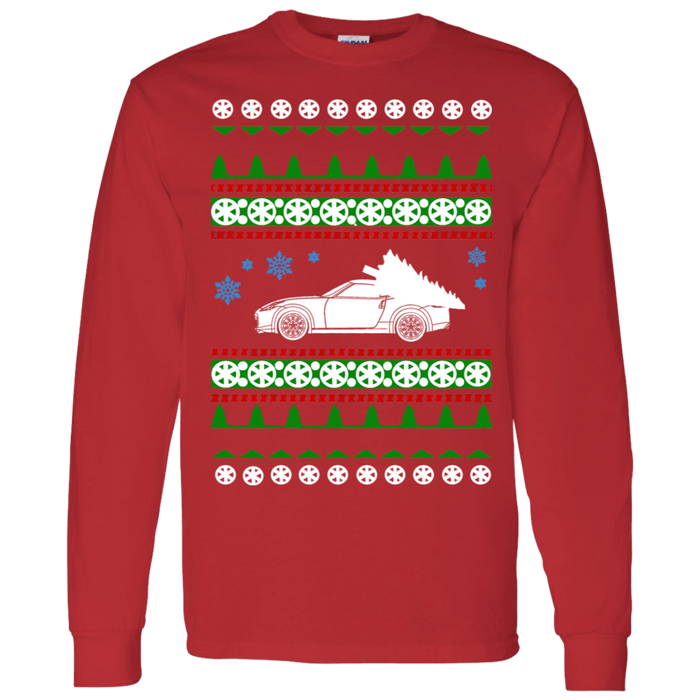 Car like a 370Z Ugly Christmas Sweater long sleeve t-shirt