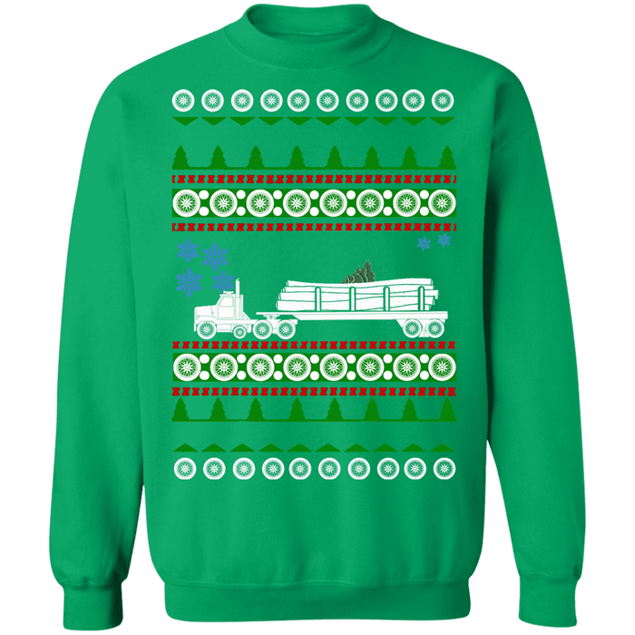 Logging Truck Ugly Christmas Sweater Sweatshirt