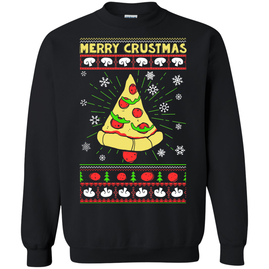 Pizza Lovers Ugly Christmas Sweater Merry Crustmas sweatshirt