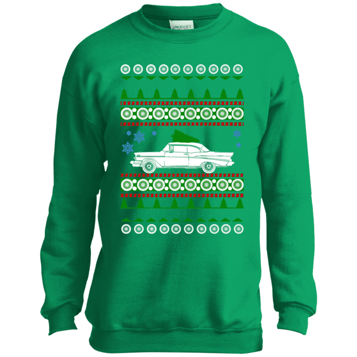 Chevy Belaire 1957 Youth Ugly Christmas Sweater sweatshirt