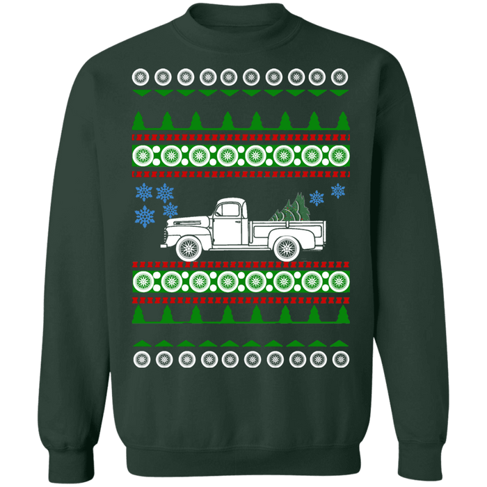 Truck 1948 Ford F100 F150 ugly christmas sweater