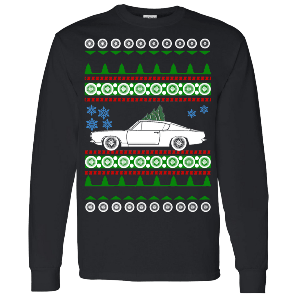 Plymouth Barracuda Ugly Christmas Sweater long sleeve t-shirt 1967