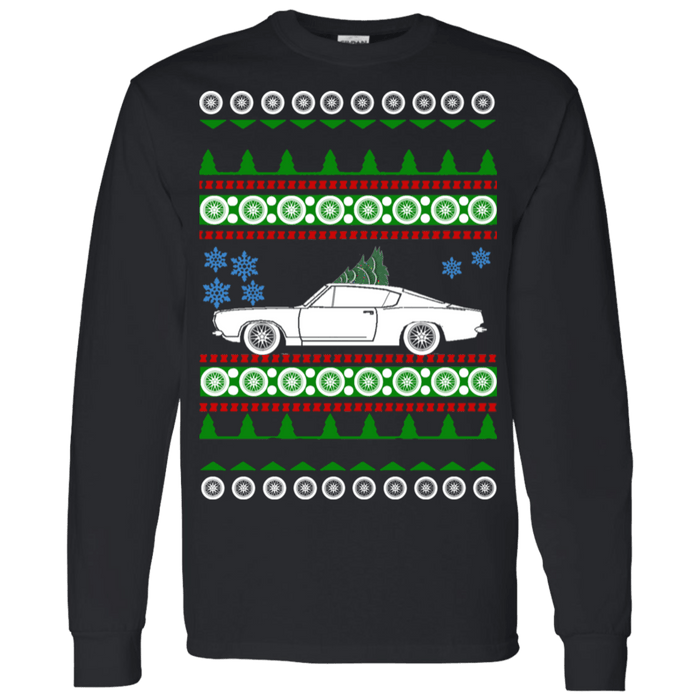 Plymouth Barracuda Ugly Christmas Sweater long sleeve t-shirt 1967