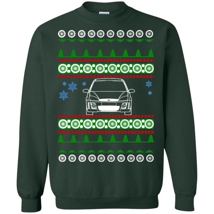 Ford Focus mk1 front outline ugly christmas sweater sweatshirt