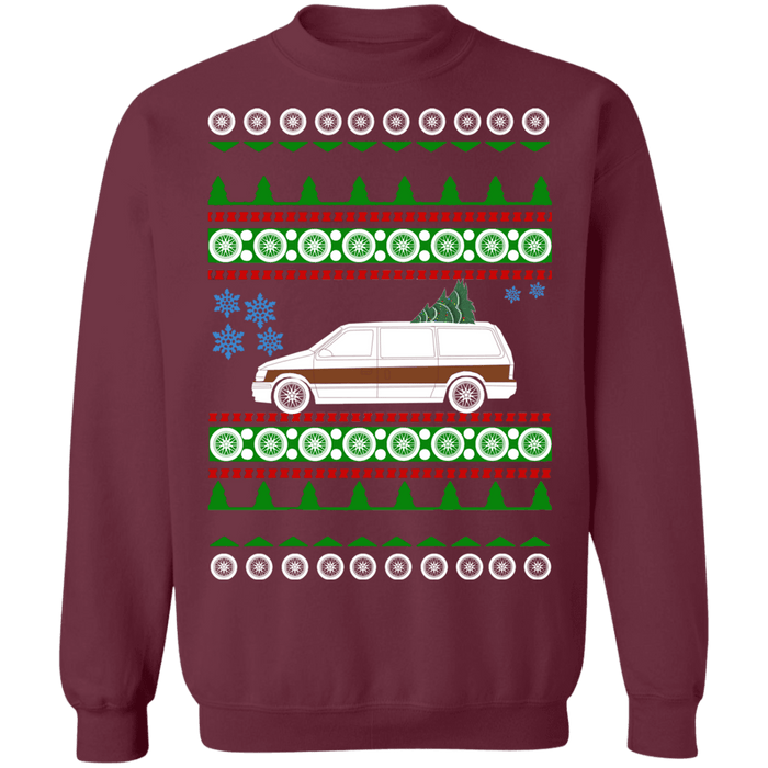 1993 Chrysler Town and Country Minivan Ugly Christmas Sweater Sweatshirt