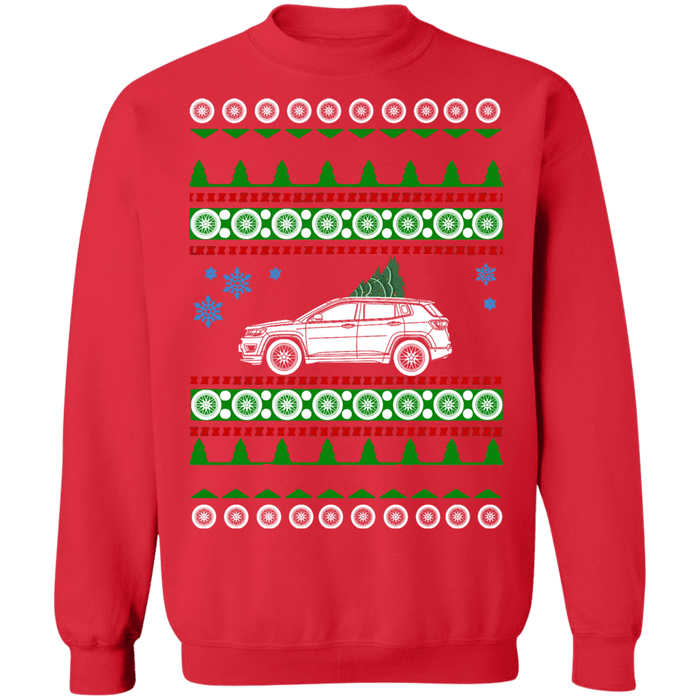 SUV off road american vehicle Compass 2019 Ugly Christmas Sweater sweatshirt