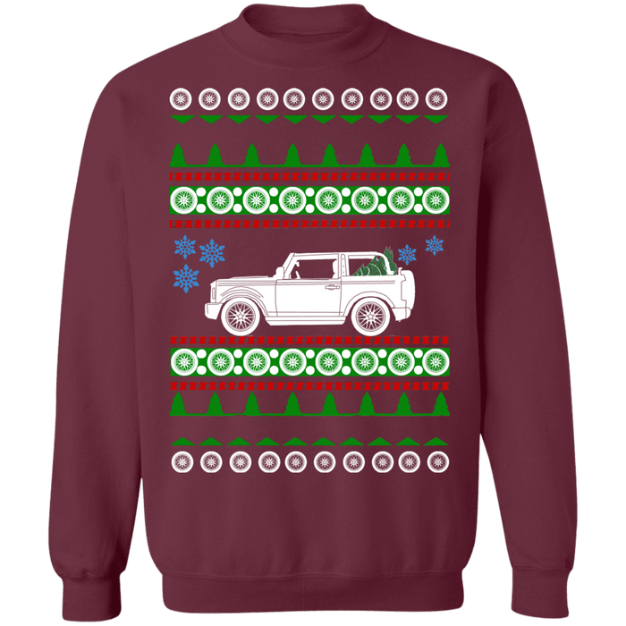 Ford Bronco 2021 NEW 2 door ugly christmas sweater