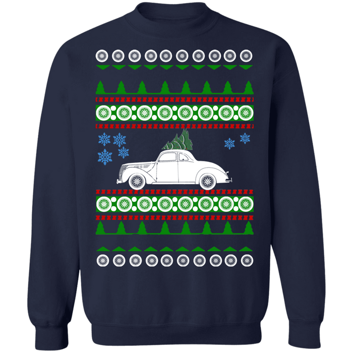 Ford Coupe 1937 Ugly Christmas Sweater