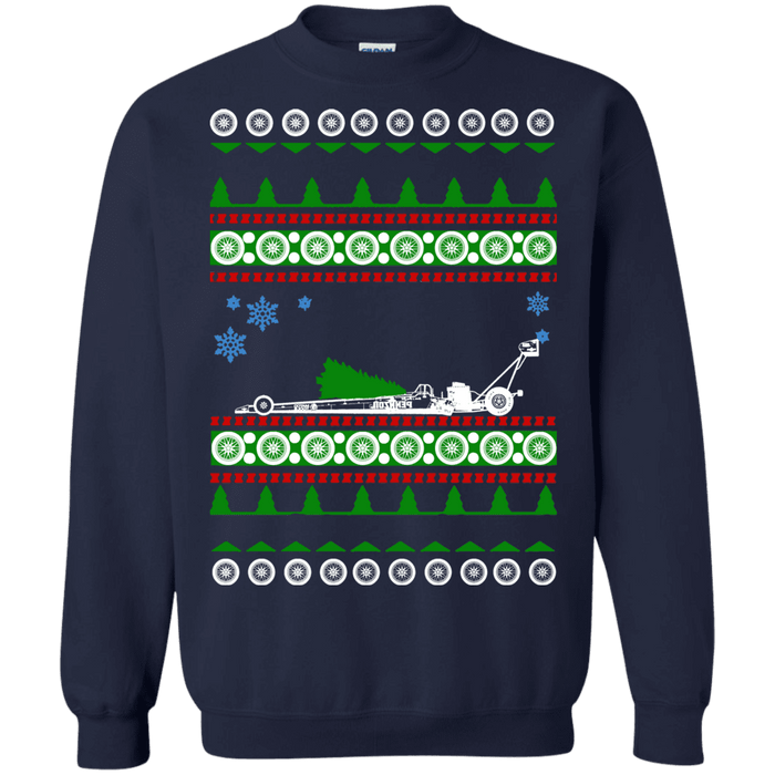 Dragster Drag Car Ugly Christmas Sweater sweatshirt