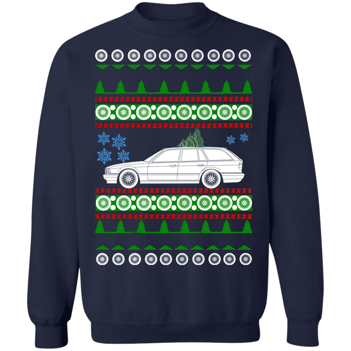 BMW E34 540 wagon ugly christmas sweater