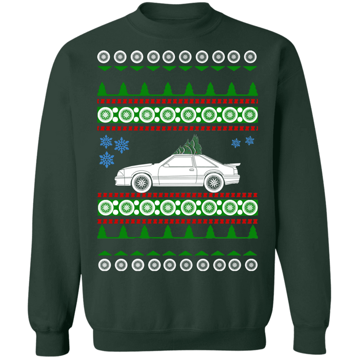 Ford Mustang Fox Body Ugly Christmas Sweater new tree