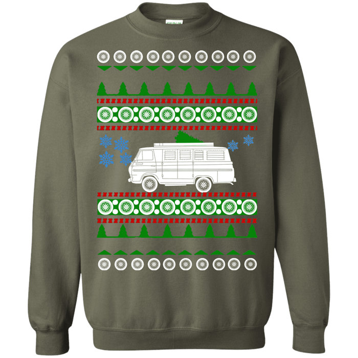 Ford Econoline Van 1967 Ugly Christmas Sweater sweatshirt